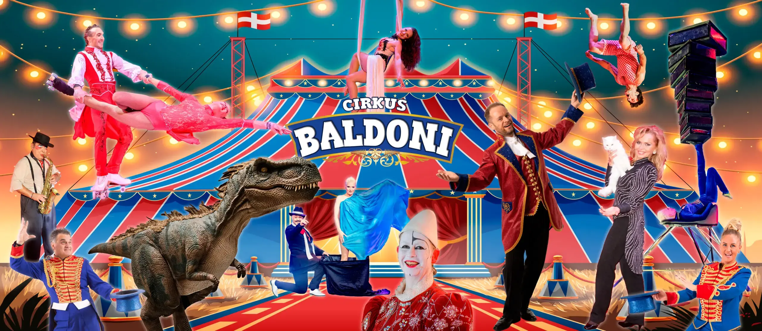 Cirkus Baldoni ruller ud: 25 års jubilæum med dinosaurer og Grease-stjerner!